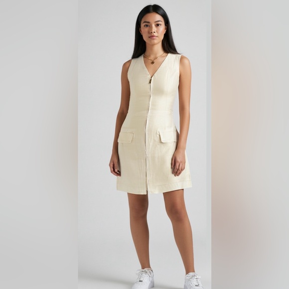 Abercrombie & Fitch Dresses & Skirts - Abercrombie & Fitch Cream Linen-Cotton Dress. Size XS